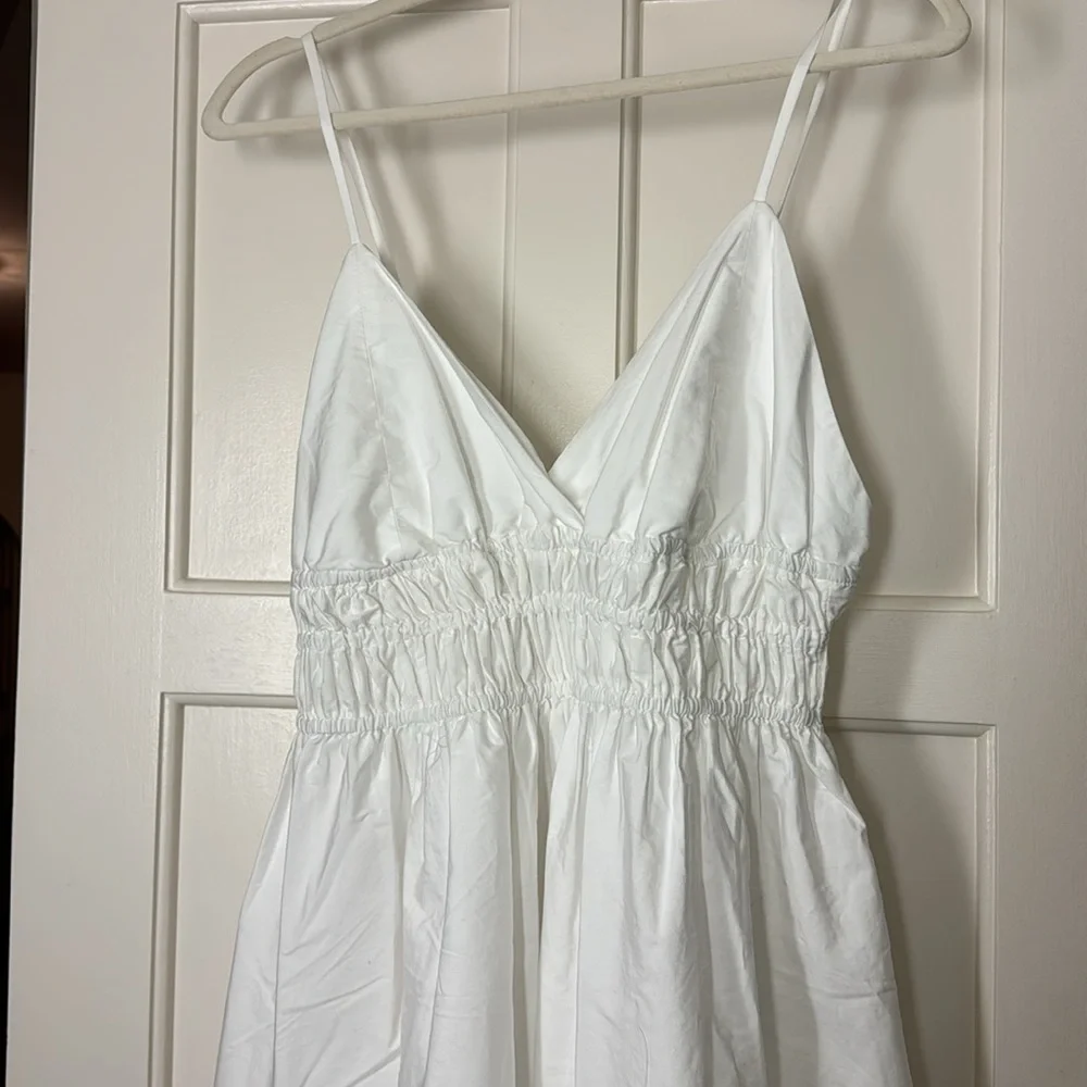 J.Crew Tall smocked eyelet-hem dress in cotton poplin BR452 - Picture 7 of 9
